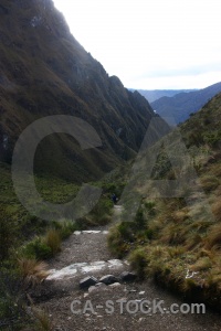 Sky landscape peru inca trail llulluchapampa valley.