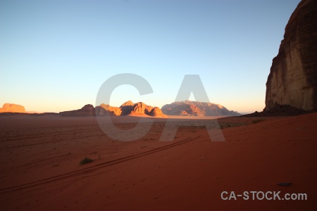 Sky sand bedouin rock jordan.