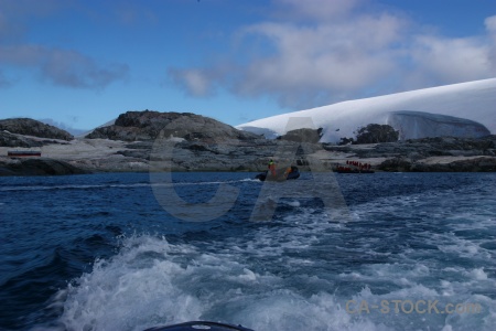 Sky sea day 8 wake antarctica.