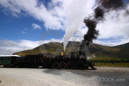 Smoke carriage mountain vehicle steam.