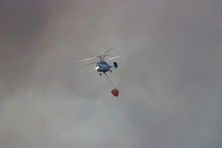 Smoke helicopter vehicle spain javea.