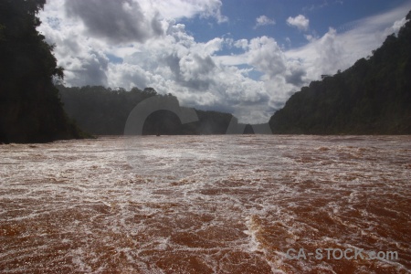 South america iguazu river cloud sky iguacu falls.