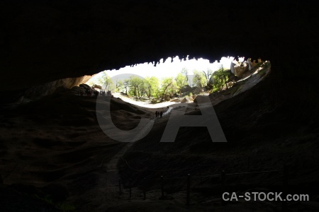 South america patagonia cave cueva del milodon rock.
