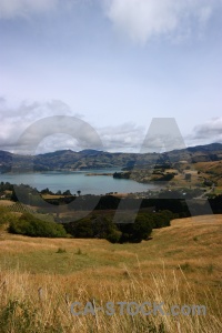 South island landscape new zealand water sky.