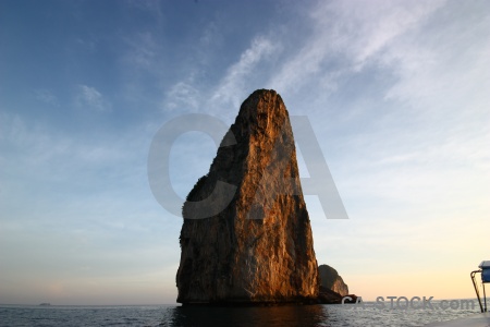 Southeast asia cliff sky water island.