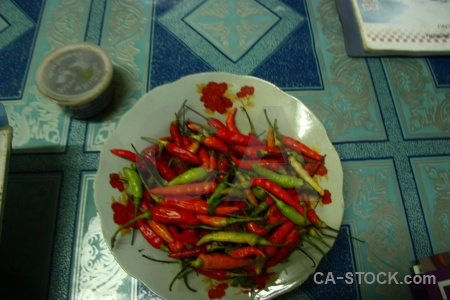 Southeast asia laos plate food chili.