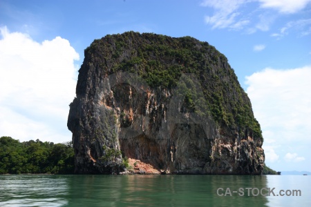 Southeast asia phang nga bay water sea limestone.