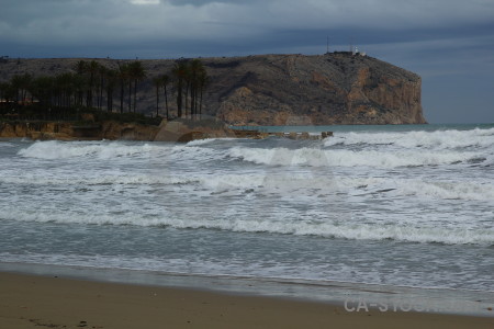 Spain beach wave europe javea.