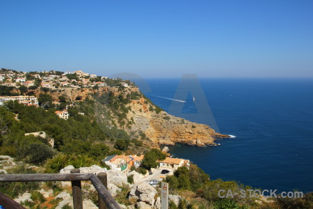 Spain cap de la nau cliff sea blue.