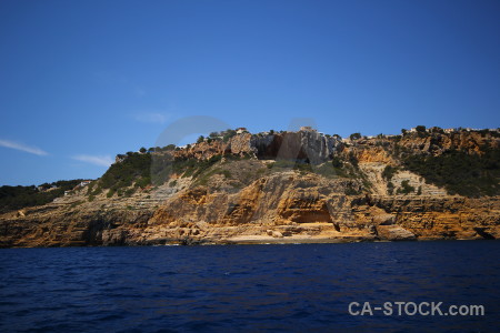 Spain cliff rock sea javea.