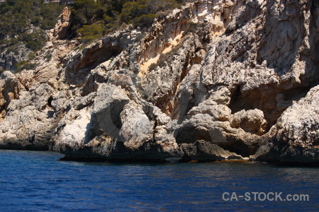 Spain europe rock sea cliff.