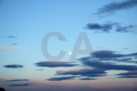 Spain europe sky moon cloud.