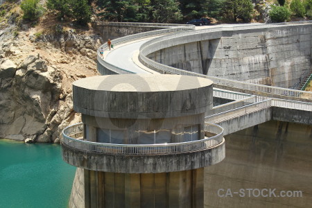 Spain europe water bridge reservoir.