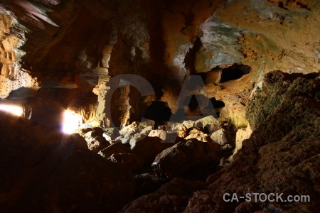 Spain javea rock cave black.