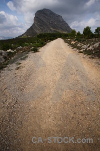 Spain montgo climb mountain path.