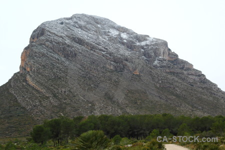 Spain mountain javea snow europe.