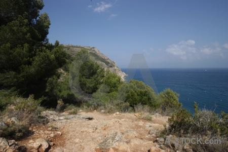 Spain sea cloud cliff europe.