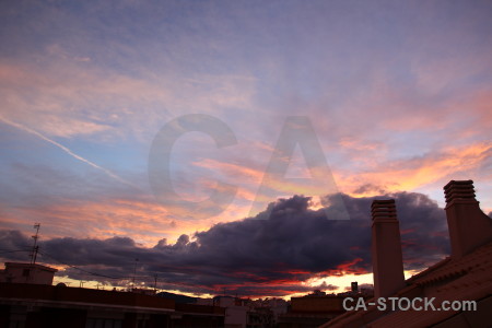 Spain sunrise cloud javea europe.