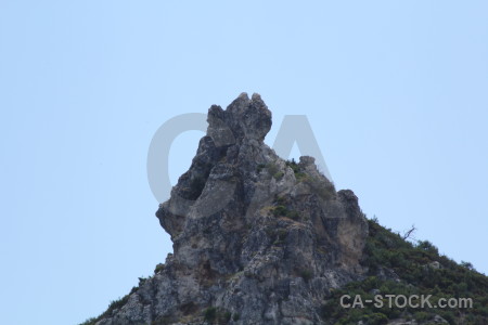 Spain tree cliff europe rock.