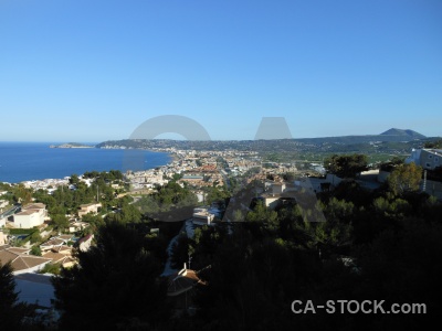 Spain water javea plant sea.