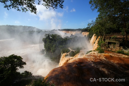 Spray sky iguassu falls waterfall water.