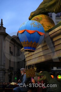 Statue fallas valencia spain blue.