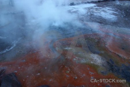 Steam chile rock geyser andes.