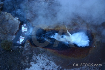 Steam rock south america atacama desert geyser.