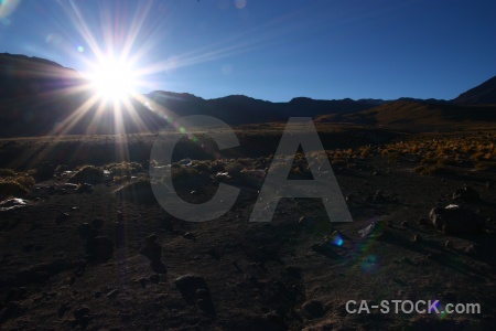 Sun chile atacama desert south america el tatio.