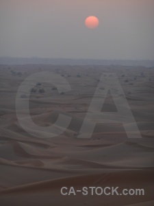 Sunset sunrise dubai desert dune.