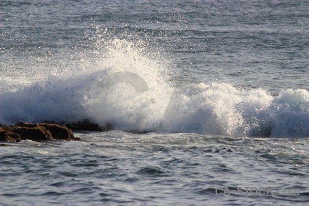 Surface rock water wave sea.