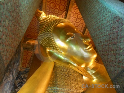 Thailand bangkok wat phra chettuphon wimon mangkhlaram ratchaworama temple of the reclining buddha gold.
