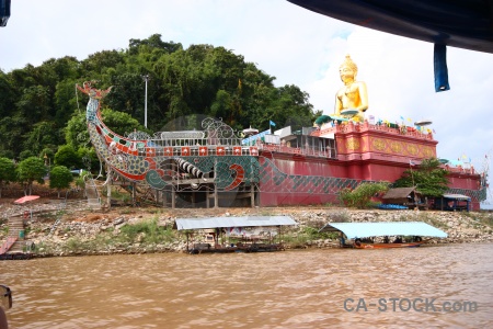 Thailand vehicle mekong river water golden triangle.