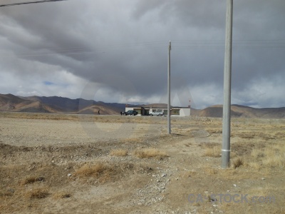 Tibet plateau cloud sky pole.