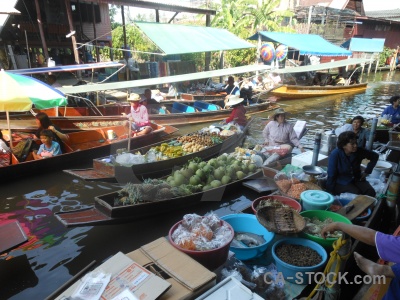 Ton khem food boat water thailand.