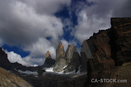 Torres del paine cloud cliff south america tower.