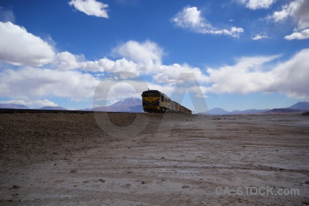 Track train stratovolcano cerro ollague mountain.