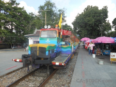 Train river kwai railway khwae yai vehicle.
