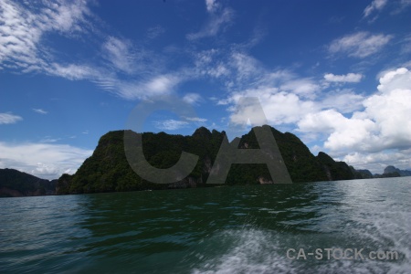 Tropical asia island southeast limestone.