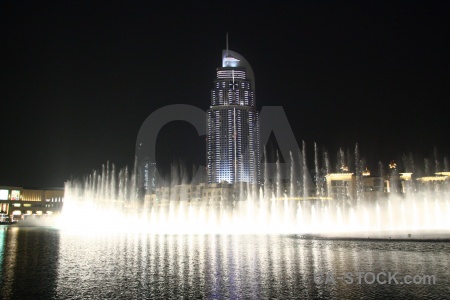Uae middle east western asia building fountain.