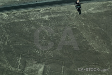 Unesco aerial flying nazca lines peru.