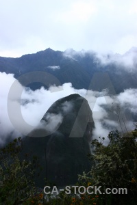 Unesco cloud fog sky inca trail.