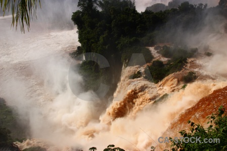 Unesco iguazu river falls south america spray.