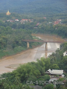Unesco luang prabang river building water.