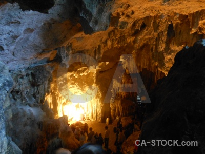 Unesco person vinh ha long southeast asia sung sot cave.