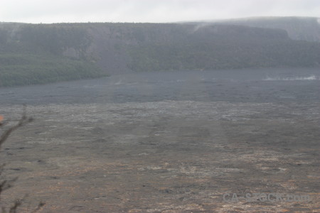 Volcanic gray crater landscape.