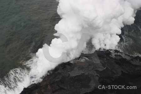Volcanic gray lava.