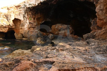 Water cave spain europe rock.