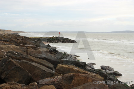 Water coast white rock sea.