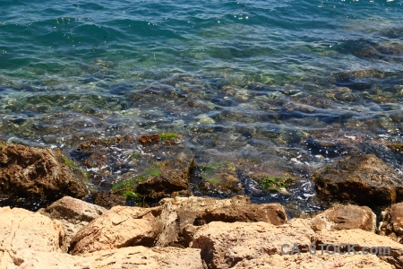 Water javea europe sea rock.